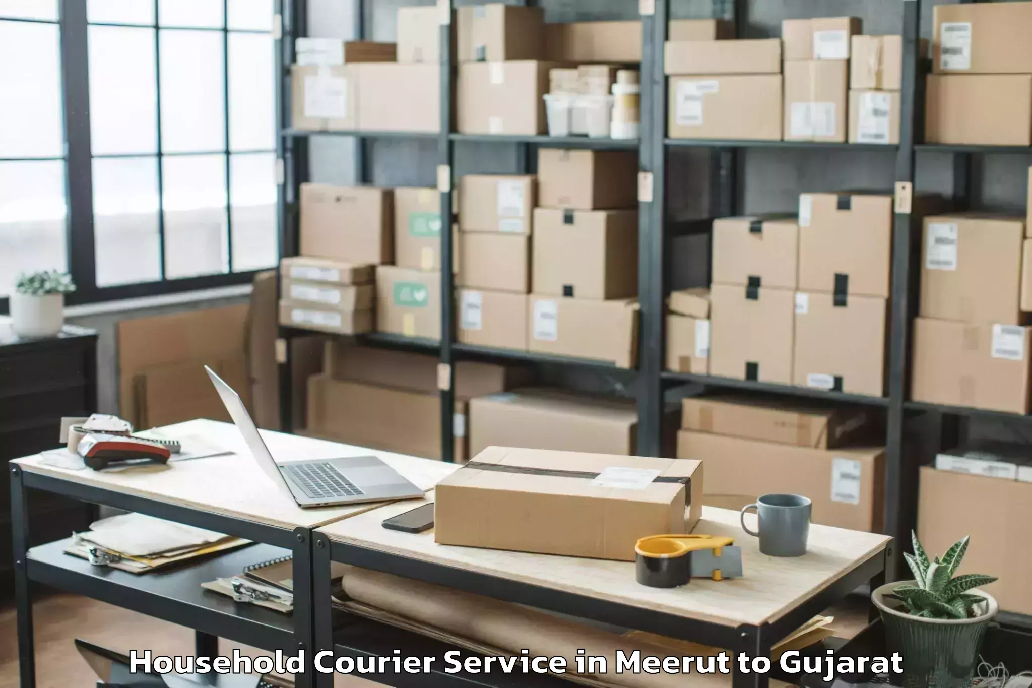 Efficient Meerut to Olpad Household Courier